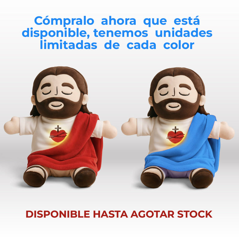 Combo Jesús Confort: Peluche que Respira + Collar del Sagrado Corazón