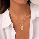 Dainty Nail Cross Necklace – delicate gold necklace with nail cross pendant for women