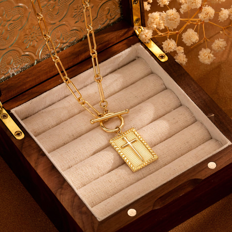 Dainty Nail Cross Necklace 