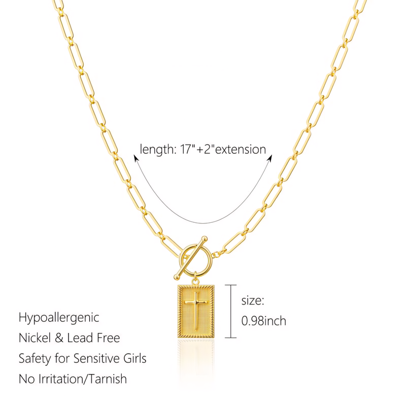 Dainty Nail Cross Necklace – delicate gold necklace with nail cross pendant for women