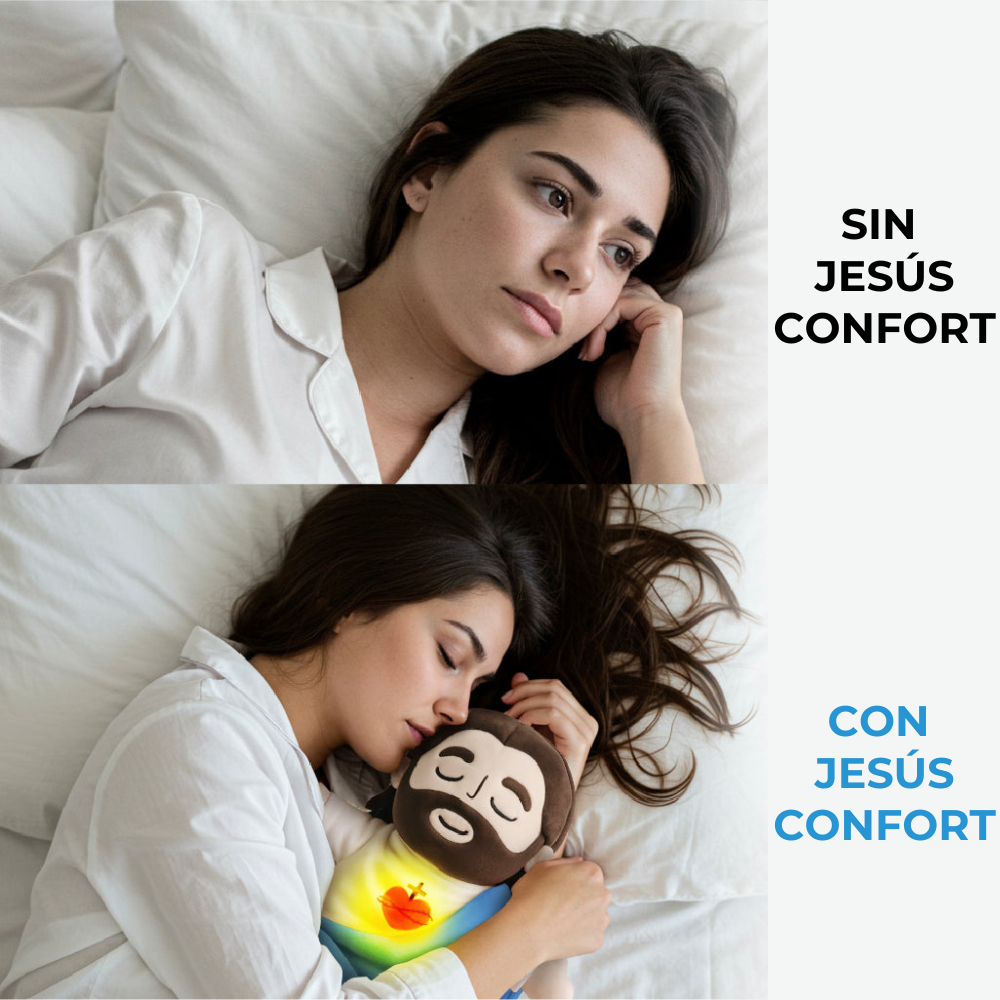 Combo Jesús Confort: Peluche que Respira + Collar del Sagrado Corazón