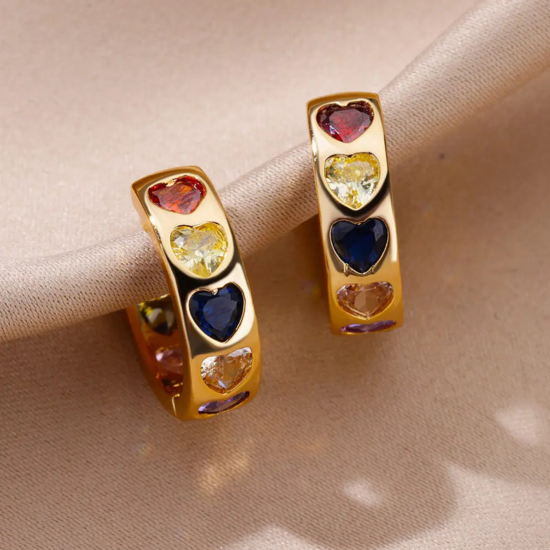 Round Heart Earrings