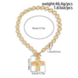 cross buckle necklace 14k gold plated