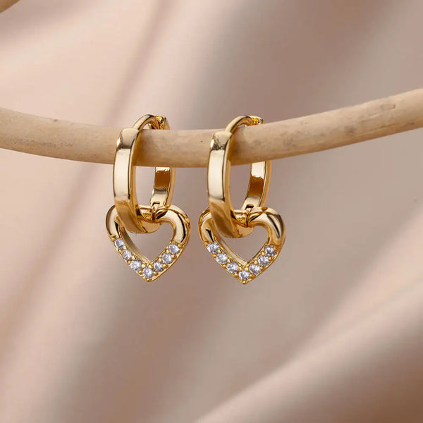 Round Heart Earrings