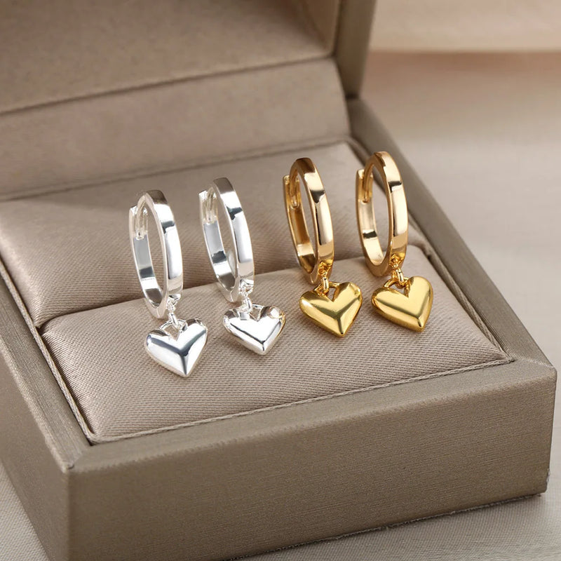 Round Heart Earrings