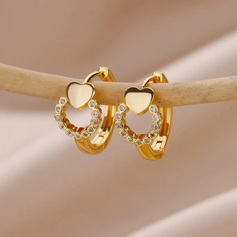 Round Heart Earrings