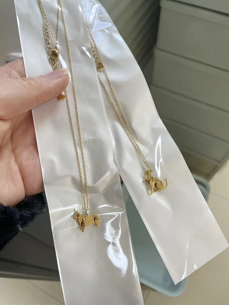 Block Dog & Cat Necklace