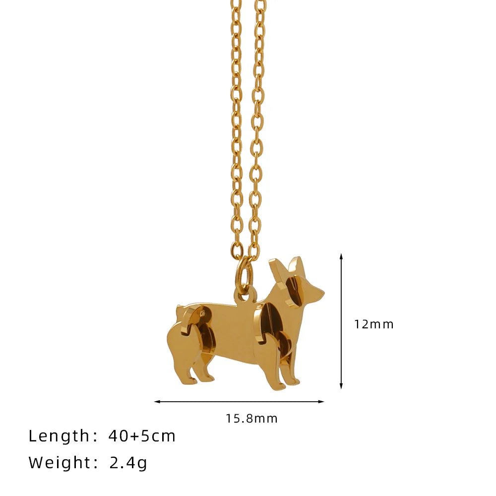 Block Dog & Cat Necklace