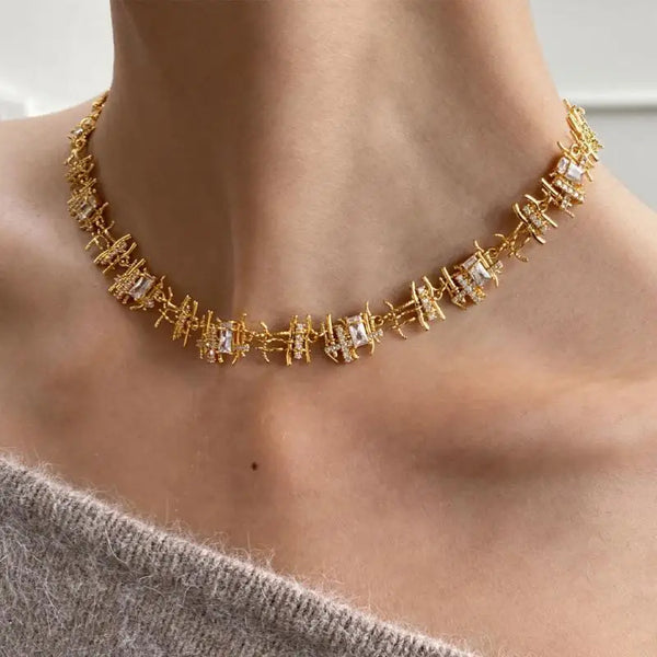 vintage weaved choker and earrings jewelry set