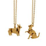 Block Dog & Cat Necklace