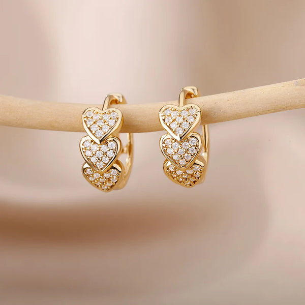 Round Heart Earrings