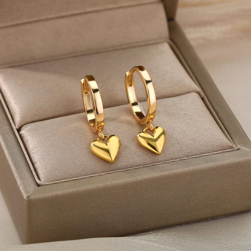 Round Heart Earrings