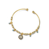 adjustable evil eye bracelet on wrist