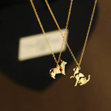 Block Dog & Cat Necklace