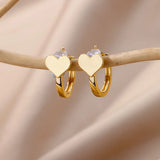Round Heart Earrings