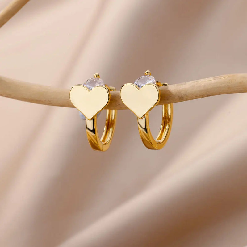 Round Heart Earrings