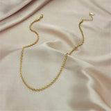 stainless steel rope chain jewelry close-up