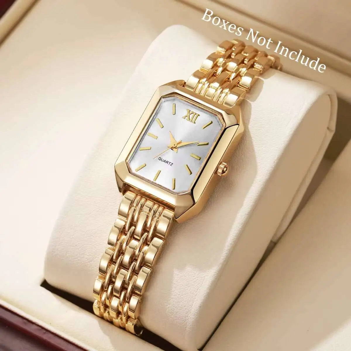 women’s 18k gold stainless steel wristwatch