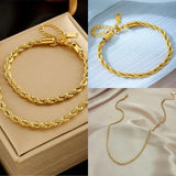 classic gold and silver rope chain details