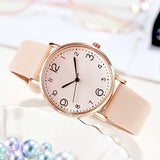 minimalist quartz watch on wrist