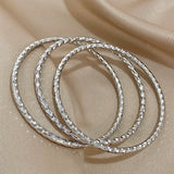 3pc geometric bangles stainless steel gold set
