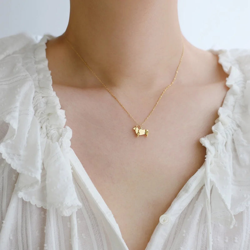 Block Dog & Cat Necklace