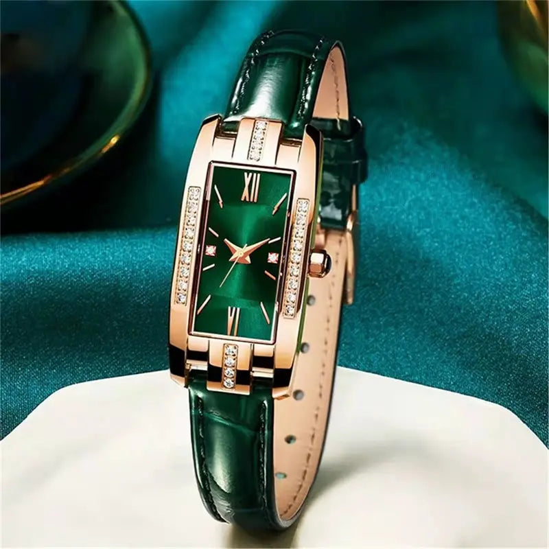 square roman numeral women’s watch close-up