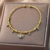 unisex protective evil eye bracelet close-up