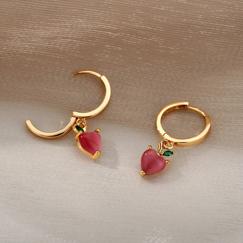 Round Heart Earrings