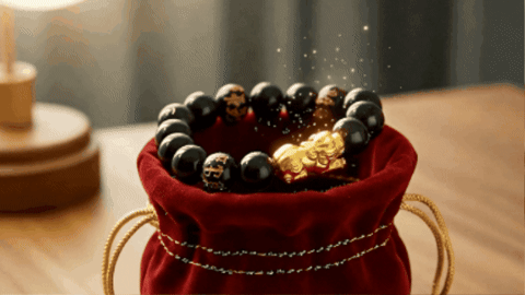Pulsera Feng Shui Pixiu de Obsidiana Negra